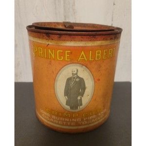 Vintage Empty Prince Albert Crimp Cut Pipe & Cigarette Tobacco Tin Can